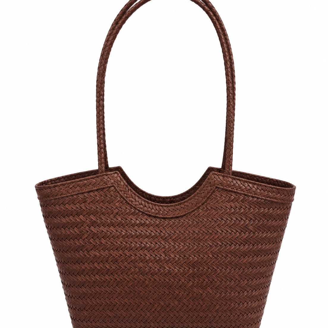Anna Woven Faux Leather Bag