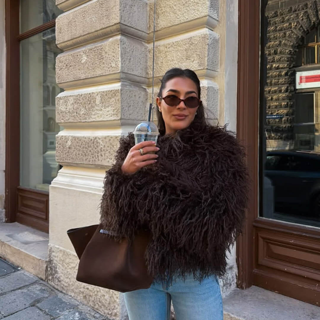 Manteau en fausse fourrure Adjoa