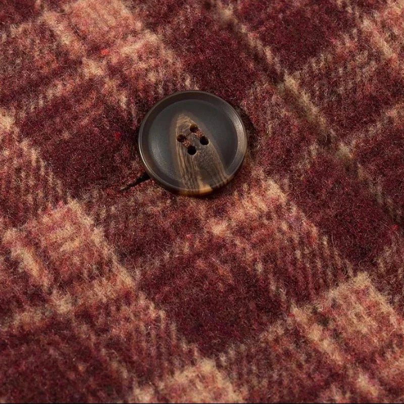 Manteau Jane en mélange laine à carreaux col montant