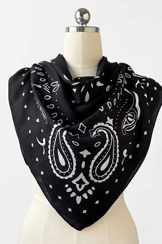 SOKYND Adaure Paisley Knitted Bandana Scarf AccessoriesSOKYND-744855-BLA-ONESIZ-15479BlackOne Size