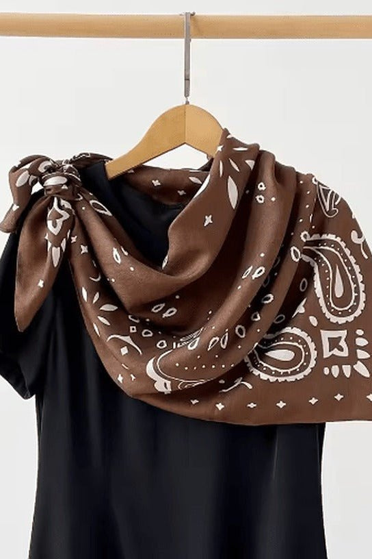 SOKYND Adaure Paisley Knitted Bandana Scarf AccessoriesSOKYND-744855-BRO-ONESIZ-48247BrownOne Size