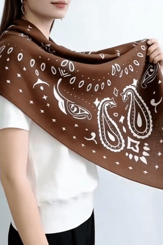 SOKYND Adaure Paisley Knitted Bandana Scarf AccessoriesSOKYND-744855-BRO-ONESIZ-48247BrownOne Size