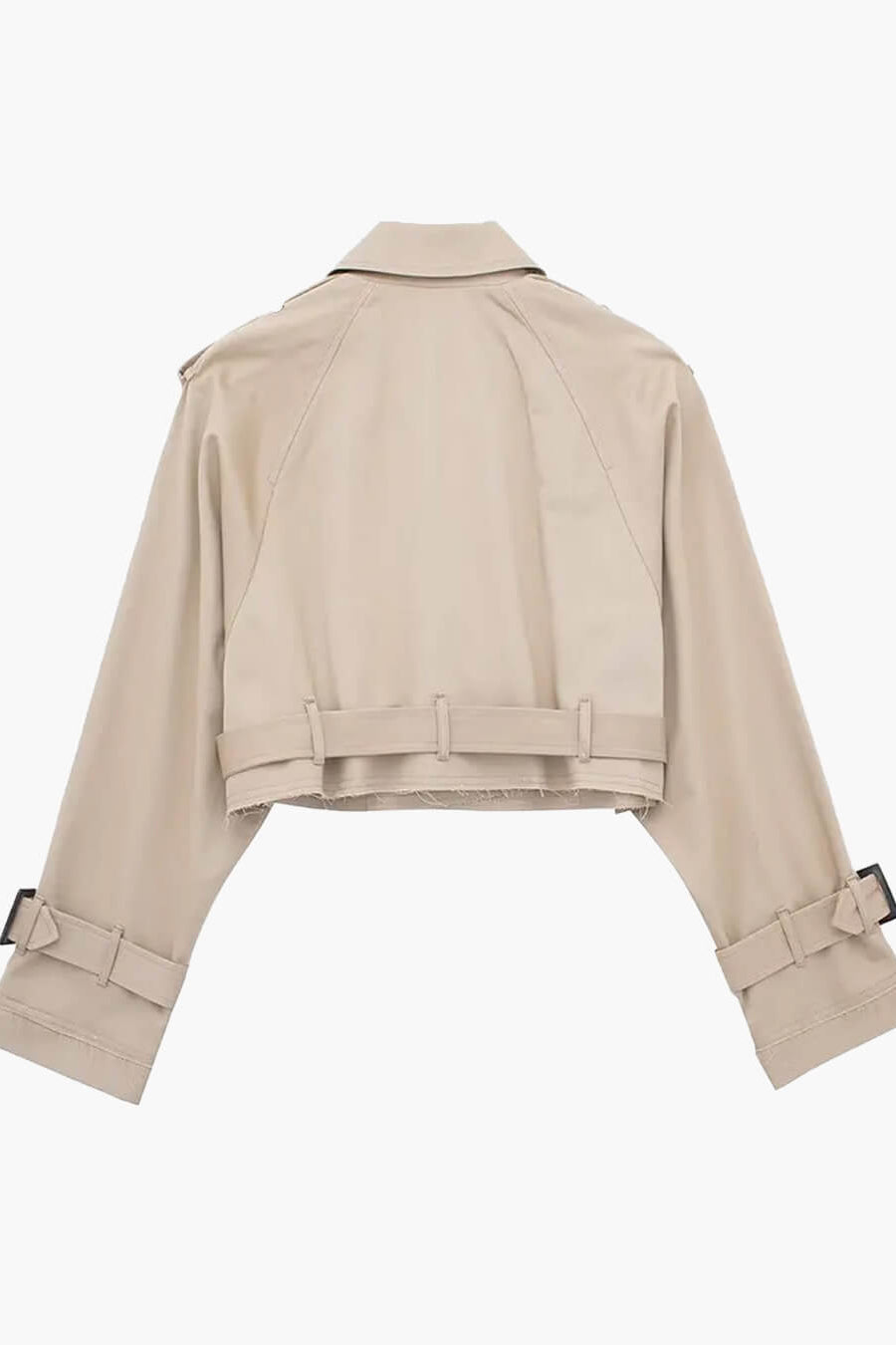 SOKYND Althea Cropped Trench Coat with Belt Coats & Jackets1005009920991316-;JT1774570740403994637KhakiL