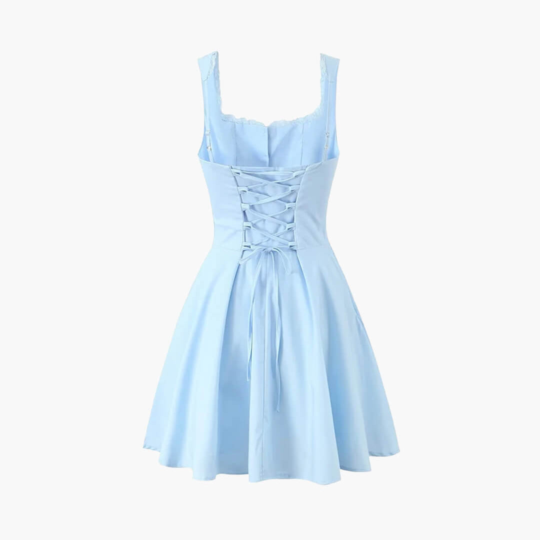 SOKYND Anikka Sleeveless Lace Up Back Dress Dresses1005008269228899-;Am1772479400887968371BlueM