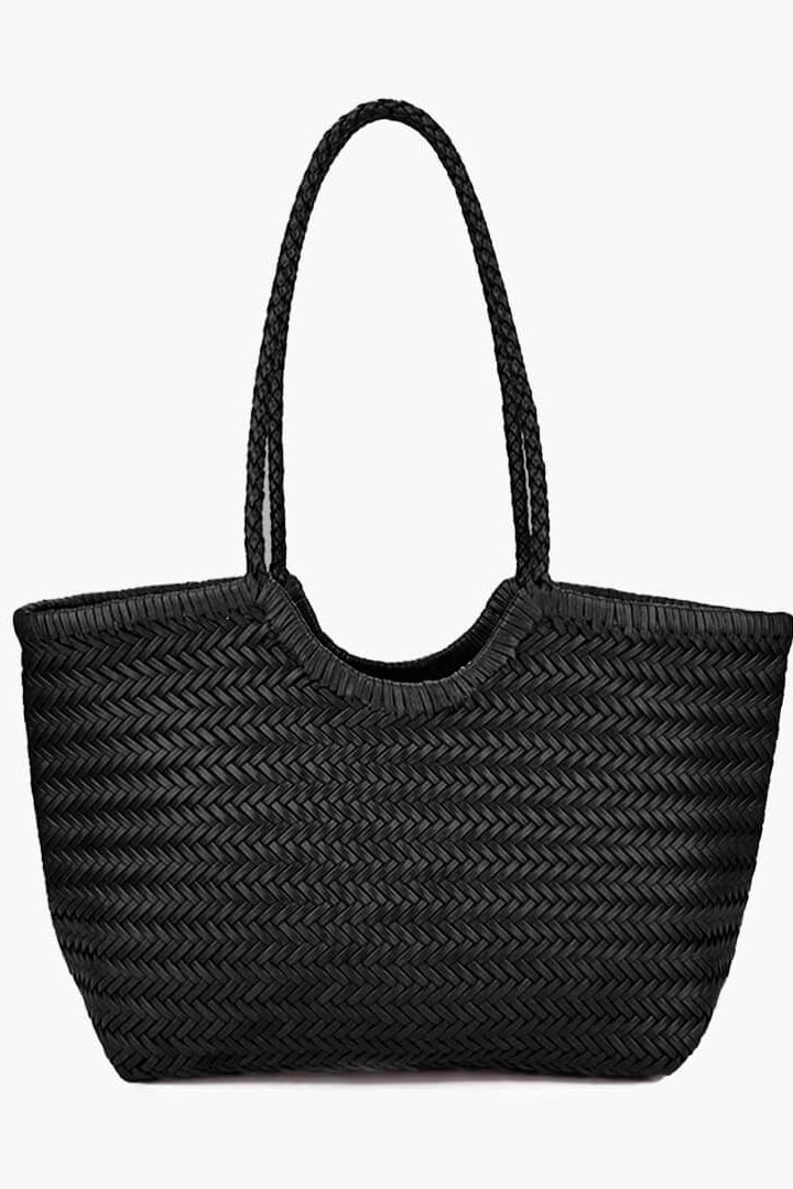 SOKYND Anna Woven Faux Leather Bag BagsuR1774219786661601561BlackRegular