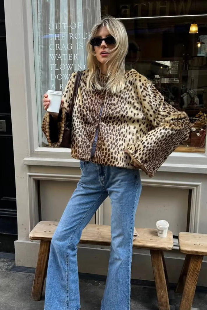 SOKYND Annie Leopard Faux Fur Jacket JacketSOKYND-519063-XL-OS-04247XL