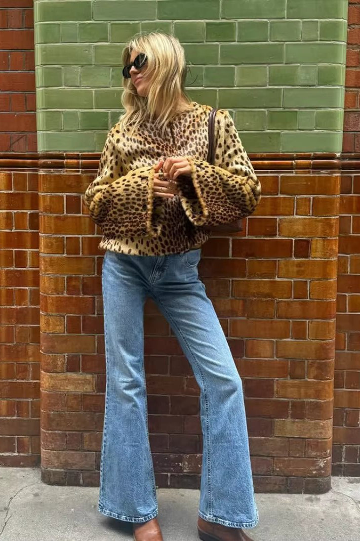 SOKYND Annie Leopard Faux Fur Jacket JacketSOKYND-519063-XL-OS-04247XL