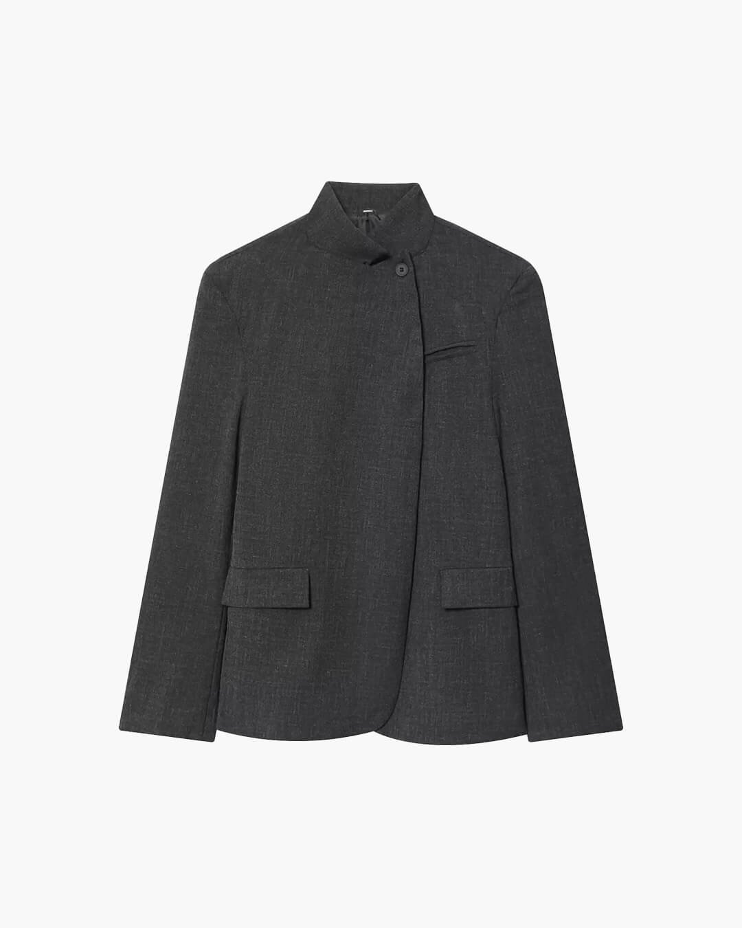 SOKYND Annie Vintage Asymmetric Blazer JacketSOKYND-119575-CHA-XS-45303Charcoal GreyXS