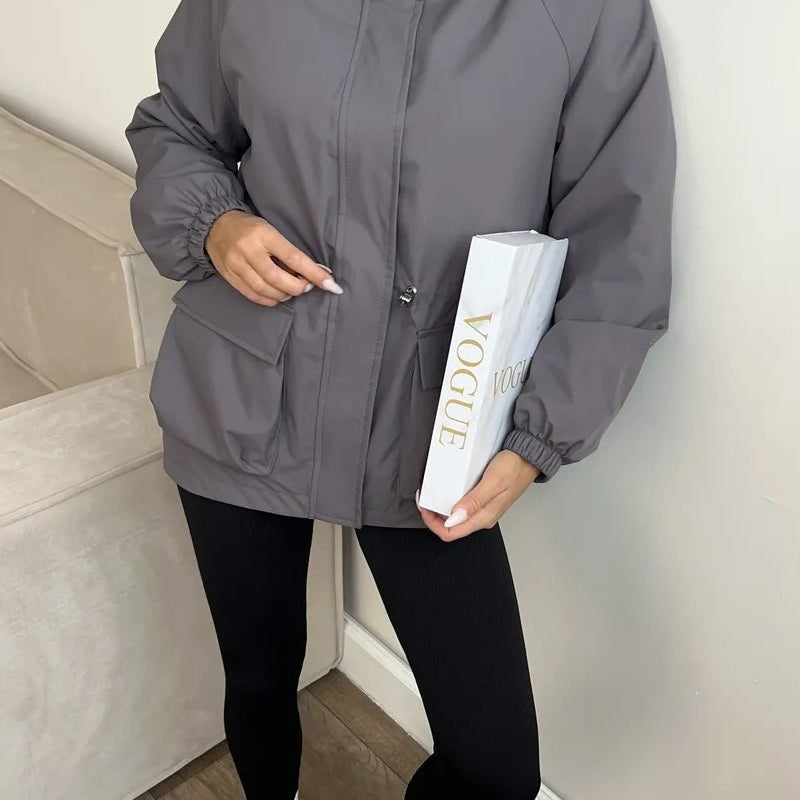 SOKYND Camila Waterproof Hooded Jacket Coats & JacketsGreyS