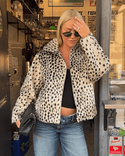 SOKYND Daniela Leopard Faux Fur Jacket & Mini Skirt Set JacketSOKYND-981463-JAC-L-36823JacketL