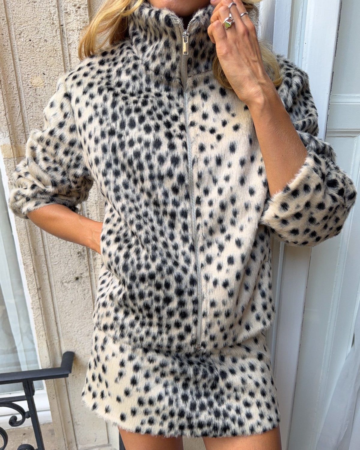 SOKYND Daniela Leopard Faux Fur Jacket & Mini Skirt Set JacketSOKYND-981463-SET-M-05751Set (Jacket + Skirt)M