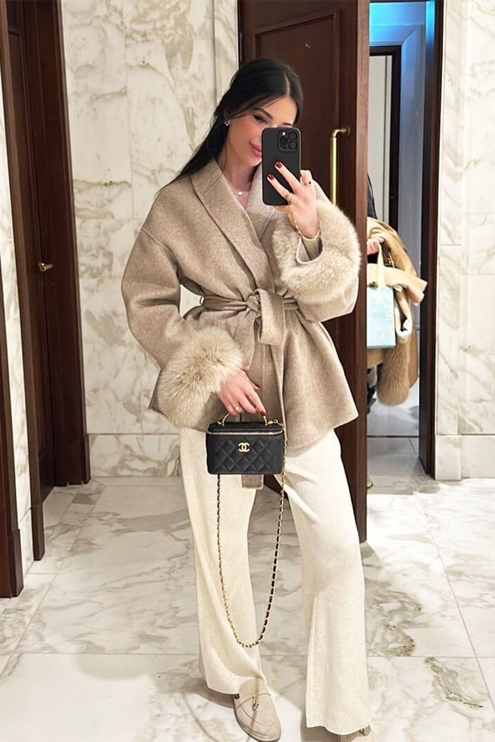 SOKYND Ellianna Faux Fur Coat Coats & Jacketsuu1767356248752920682BeigeS