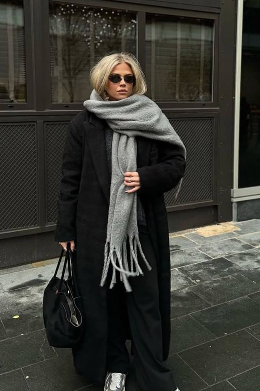 SOKYND Emilia Tasseled Winter Scarf AccessoriesSOKYND-388311-GRE-OS-70007Grey