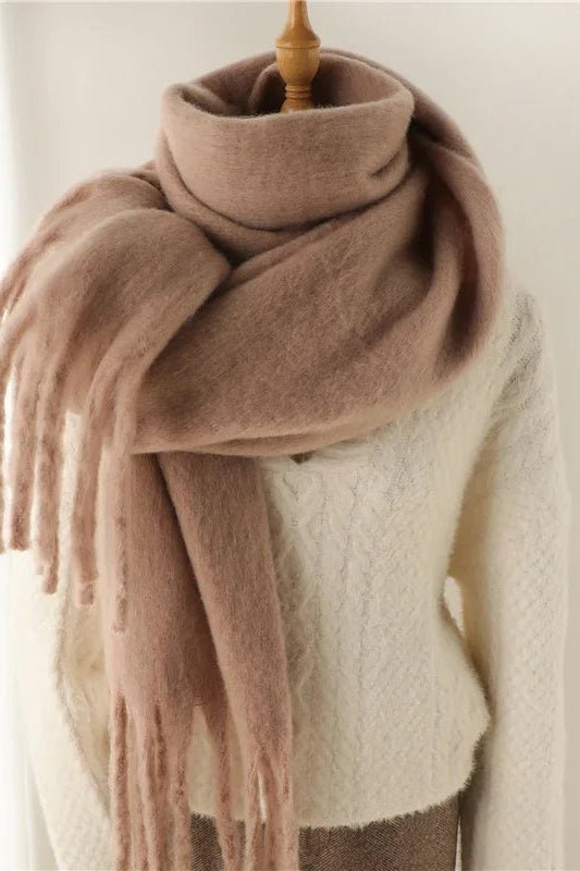 SOKYND Emilia Tasseled Winter Scarf AccessoriesSOKYND-388311-WHI-OS-38935White