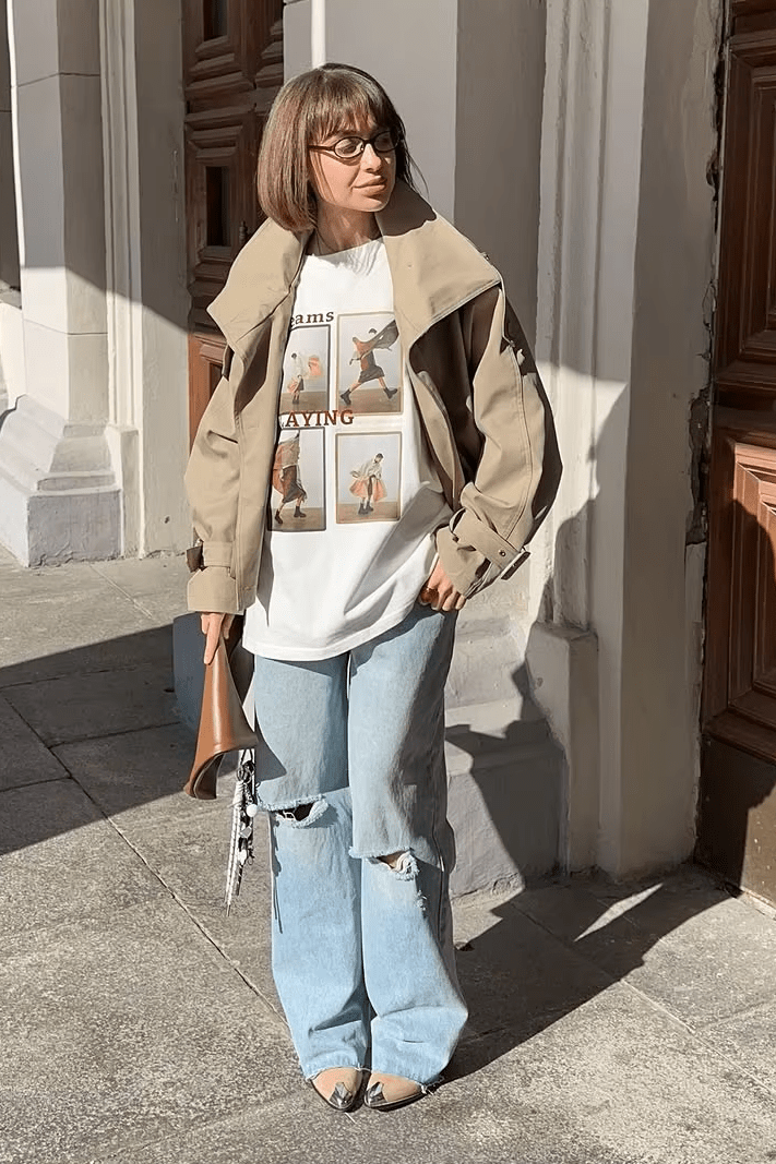 SOKYND Erica High Funnel Neck Cropped Trench Jacket JacketSOKYND-051223-BEI-L-75831BeigeL