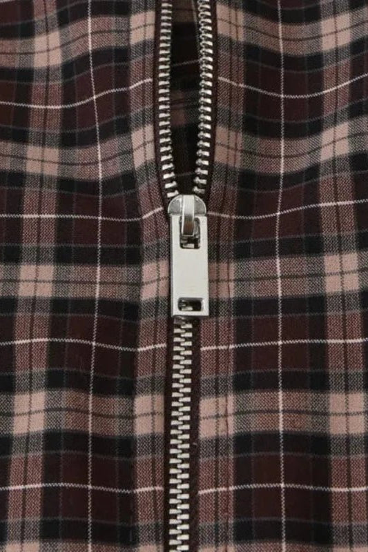 SOKYND Eva High Collar Checked Zip Jacket JacketSOKYND-180887-M-OS-75895M