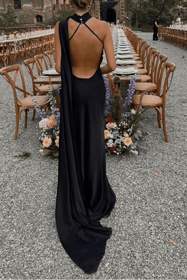 SOKYND Felicity Satin Ribbon Backless Evening Gown DressesSOKYND-301783-BLA-S-49975BlackS
