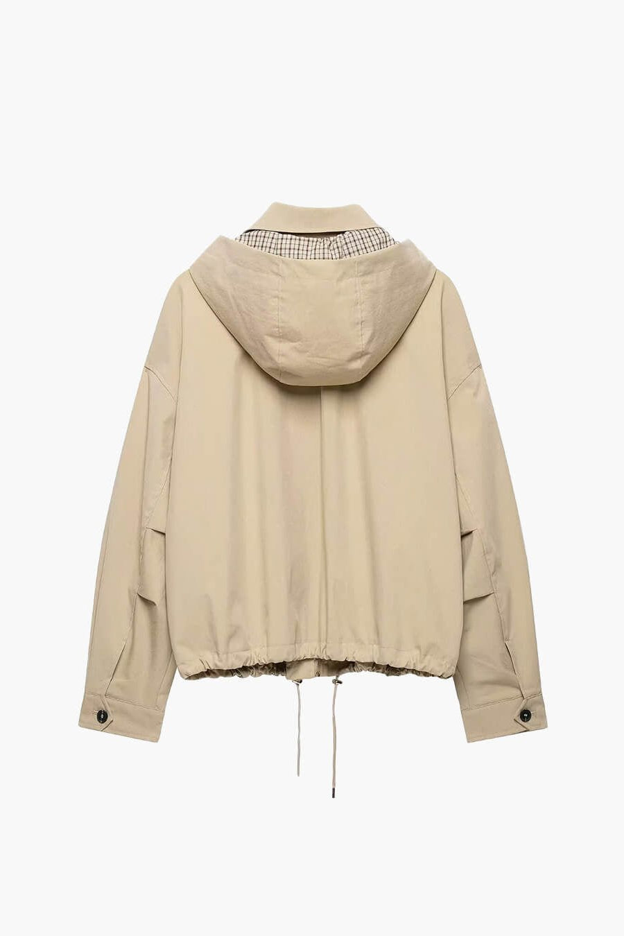 SOKYND Helen Drawstring Hooded Zip Jacket JacketSOKYND-043927-BEI-XS-35447BeigeXS
