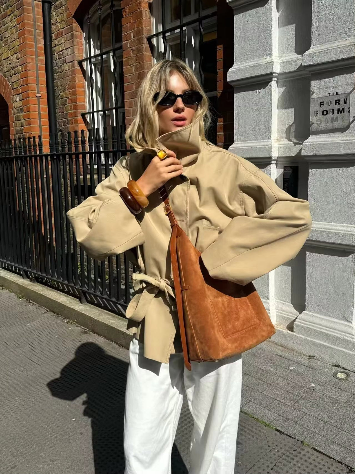SOKYND Jenny Asymmetric Belted Trench Coat Coats & JacketsSOKYND-748439-BEI-S-59607BeigeS