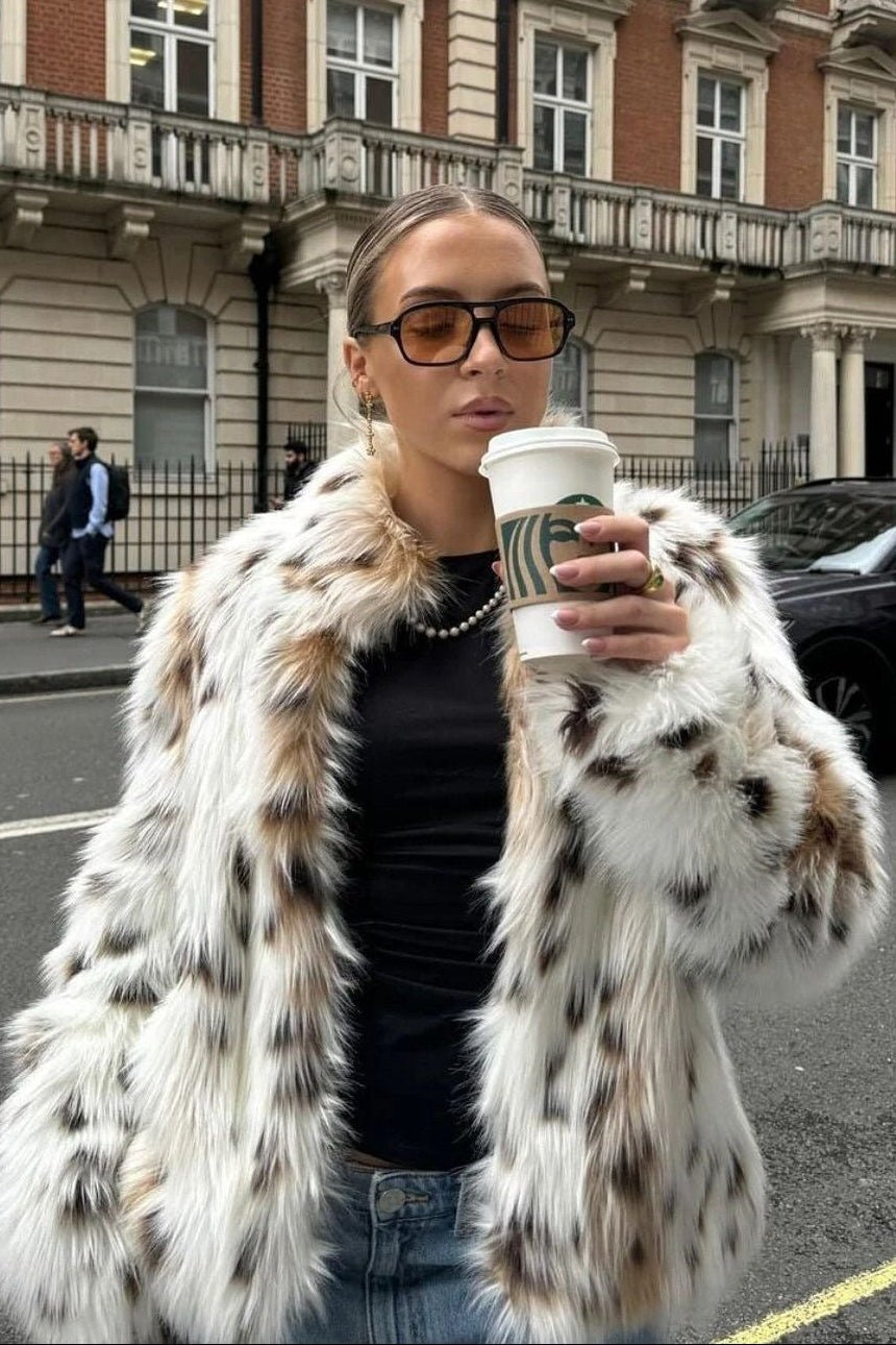 SOKYND Josephine Leopard Faux Fur Coat Coats & Jacketshu1767625273836626982White LeopardXS