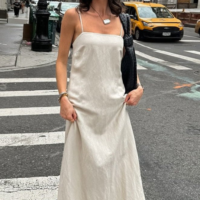SOKYND Julia Linen - Cotton Loose Maxi Dress DressesVz1774358958882416255CreamS