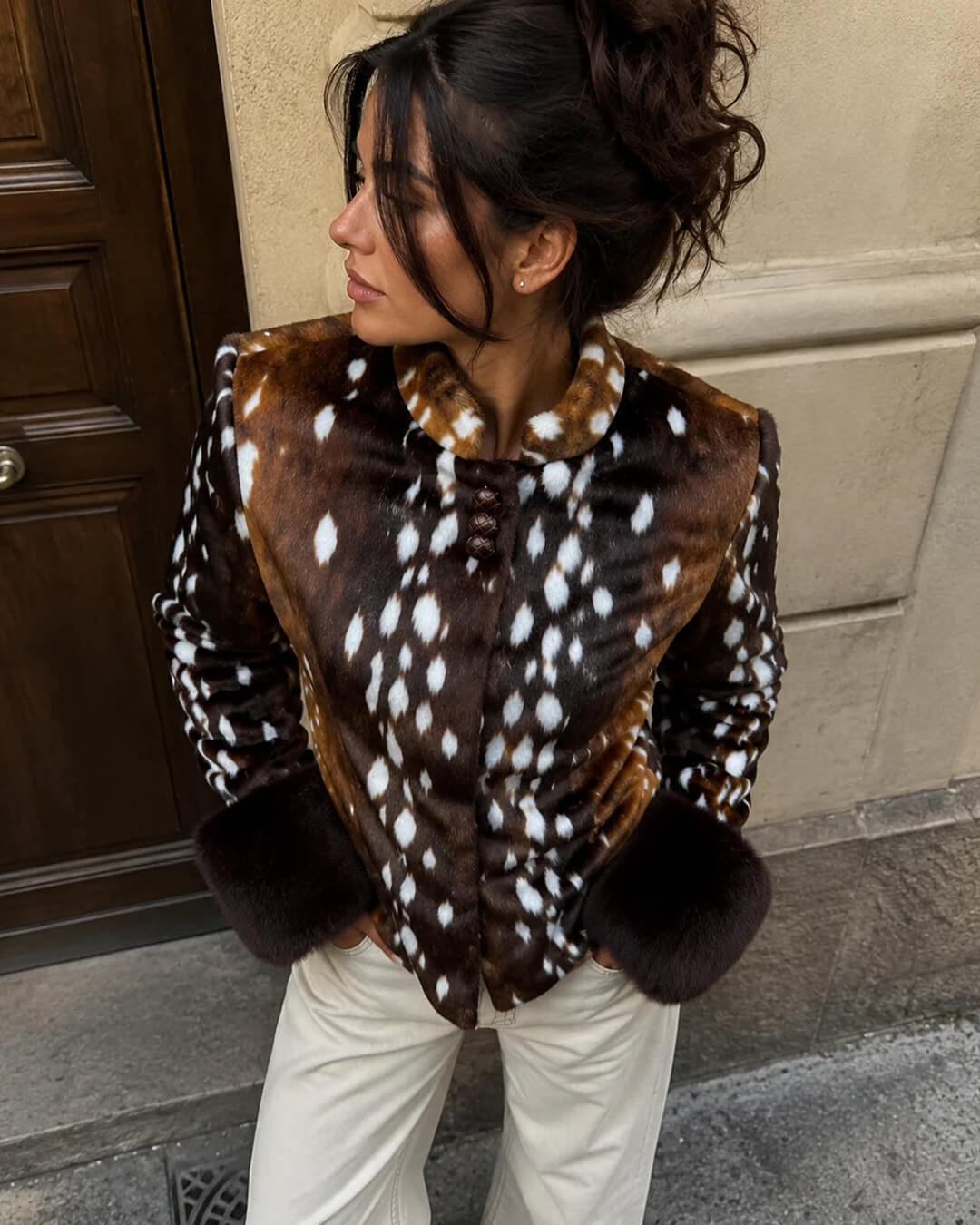 SOKYND Kate Stand Collar Faux Fur Bambi Jacket JacketSOKYND-915671-M-OS-02071M