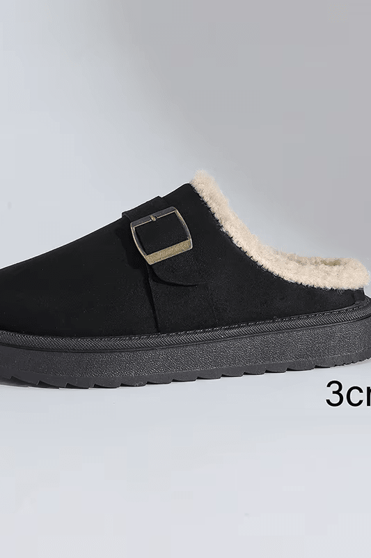 SOKYND Layla Faux Fur Lined Suede Clogs ShoesSOKYND-979991-BLA-42-46103Black42