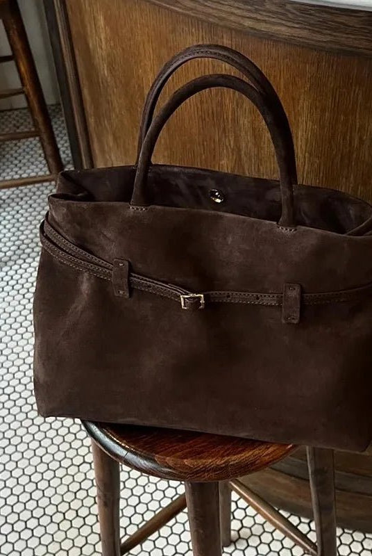 SOKYND Leah Frosted Suede Tote Bag BagSOKYND-958679-KFS-OS-23735Dark Brown