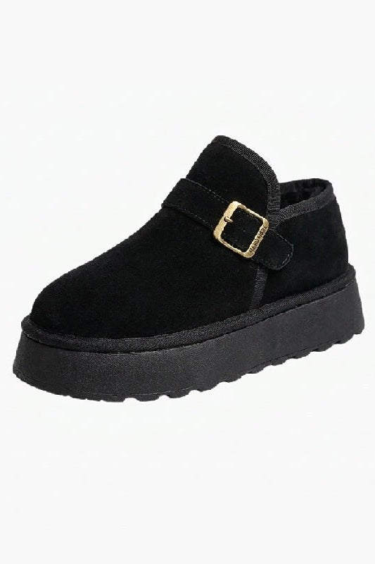 SOKYND Lena Slip-On Suede Platform Ankle Booties ShoesSOKYND-016215-BLA-42-27159Black42