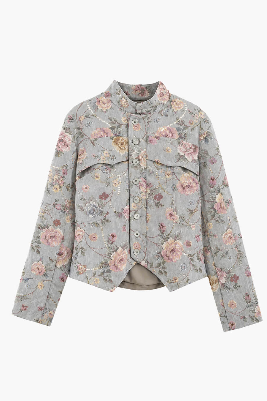 SOKYND Lily Vintage Jacquard Cropped Jacket JacketSOKYND-319063-XS-OS-60375XS