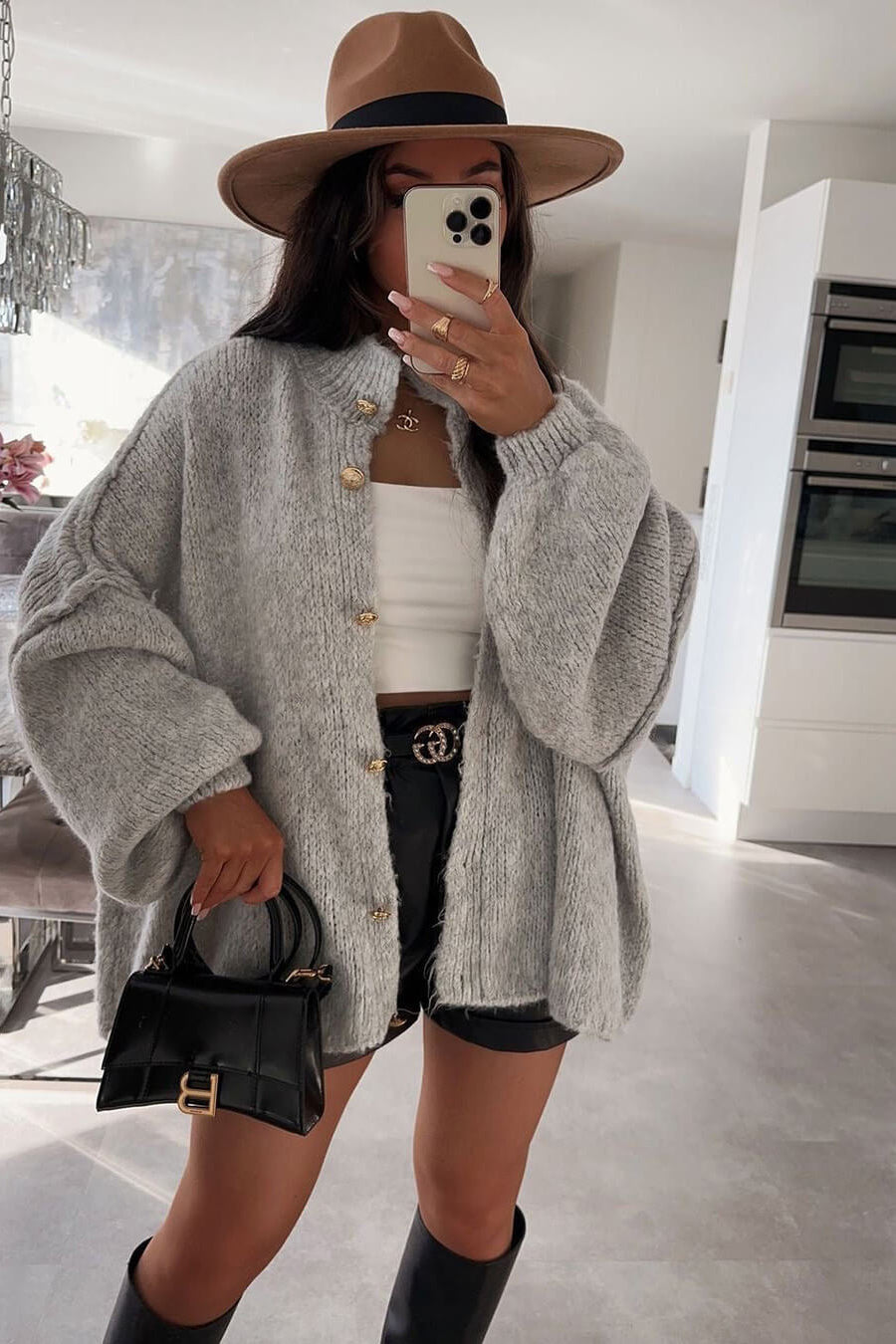 SOKYND Lisa Long Cardigan Knit CardiganSOKYND-458967-GRE-S-34391GreyS