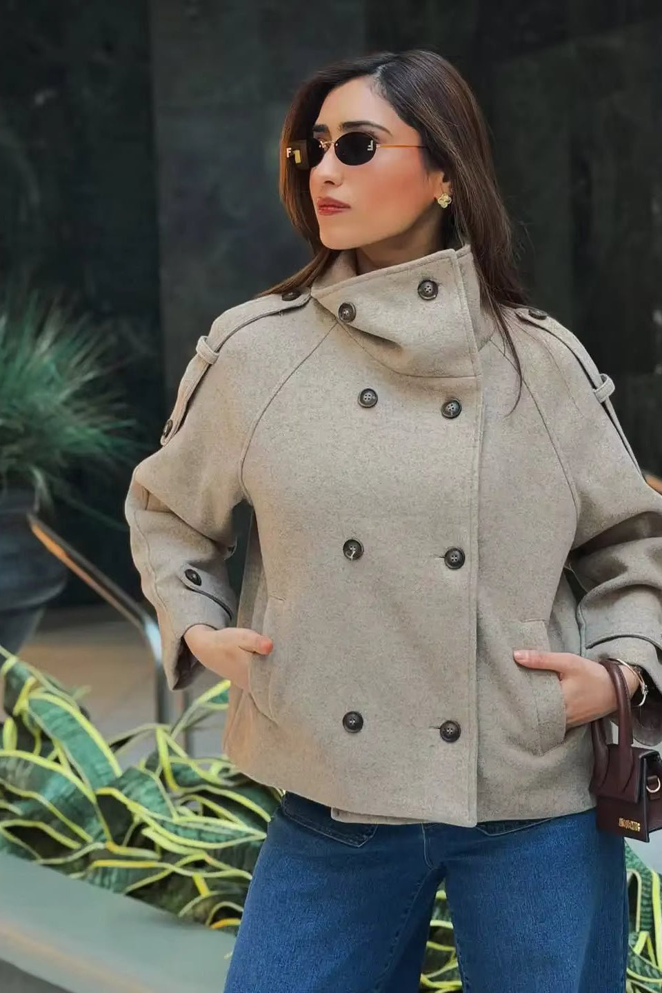 SOKYND Lisa Stand Collar Oversized Coat CoatSOKYND-988183-XS-OS-14839XS