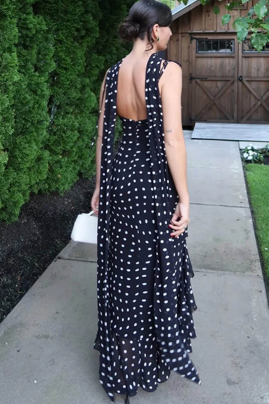 SOKYND Maica Polka Dot Maxi Dress DressL