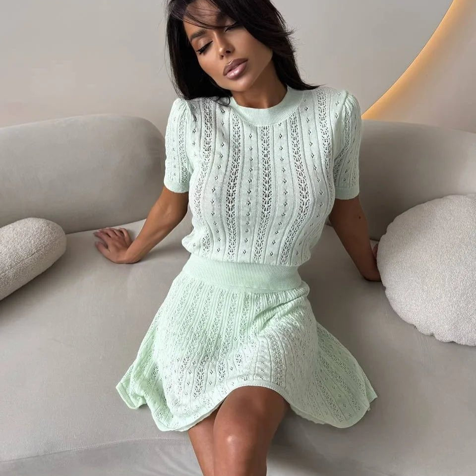 SOKYND Margot Two-Piece Short Skirt Suit Set Matching SetsSOKYND-987991-TEA-XS-98295TealXS