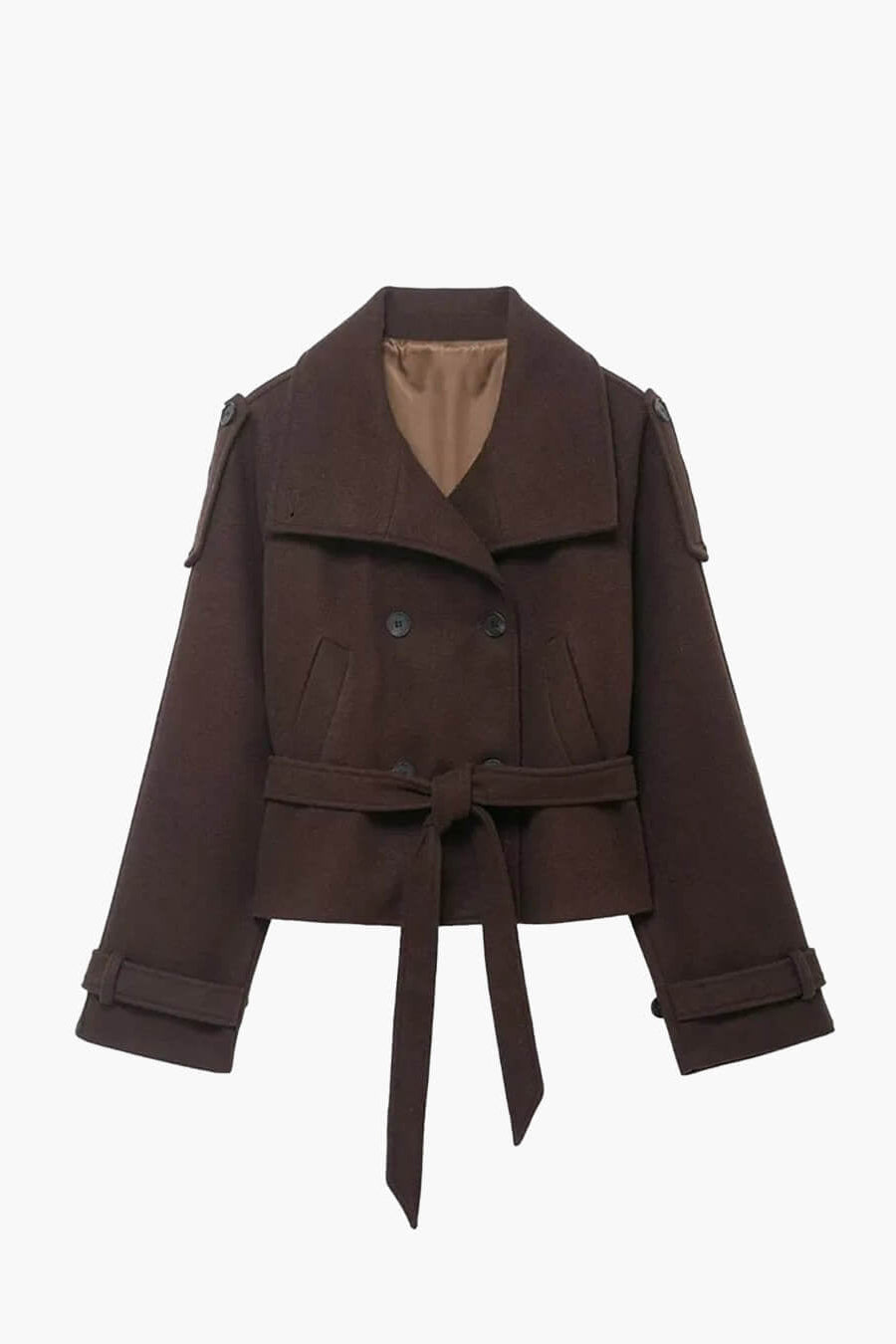SOKYND Mary High Collared Coat CoatSOKYND-005271-BRO-S-57815BrownS