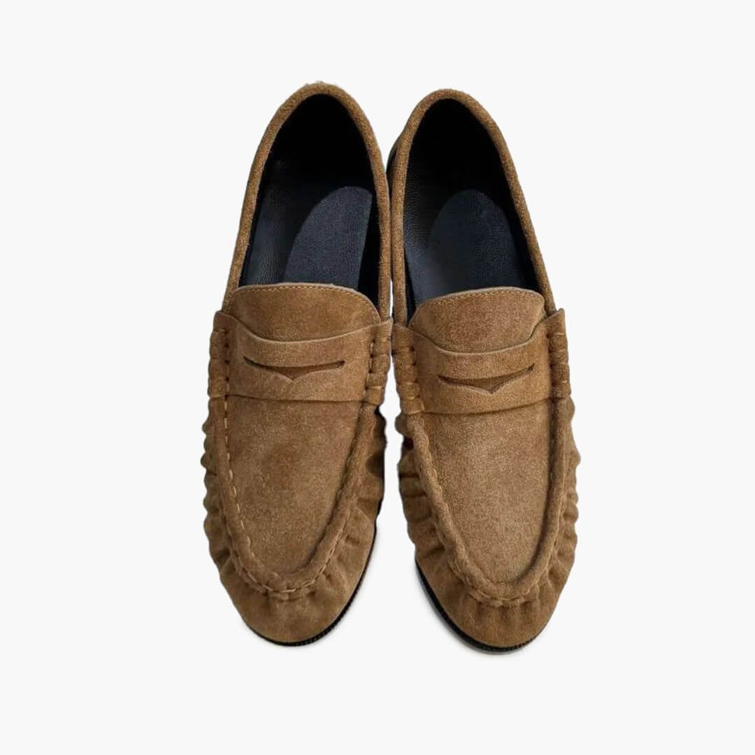 SOKYND Melissa Faux Leather Slip-On Loafers ShoesSOKYND-089367-BRO-35-99607Brown35