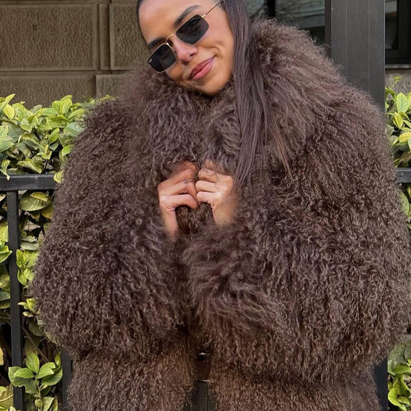 SOKYND Miranda Faux Fur Coat Coats & Jacketski1767356248757527702BrownS