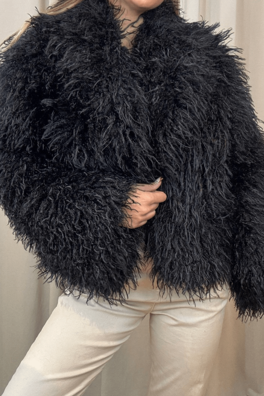 SOKYND Priscilla Fuzzy Faux Fur Coat Coats & JacketsPf1767356248755409153BlackXS