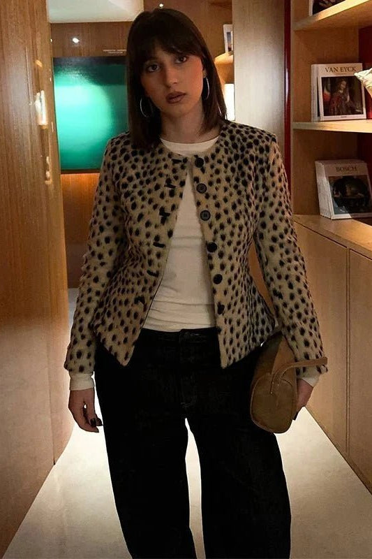 SOKYND Rose Leopard Faux Fur Cropped Jacket JacketSOKYND-698967-S-OS-47991S