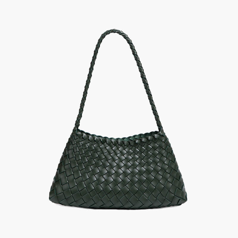 SOKYND Sarah Vegan Leather Woven Bag Small BagSOKYND-220119-GRE-S-75127GreenSmall