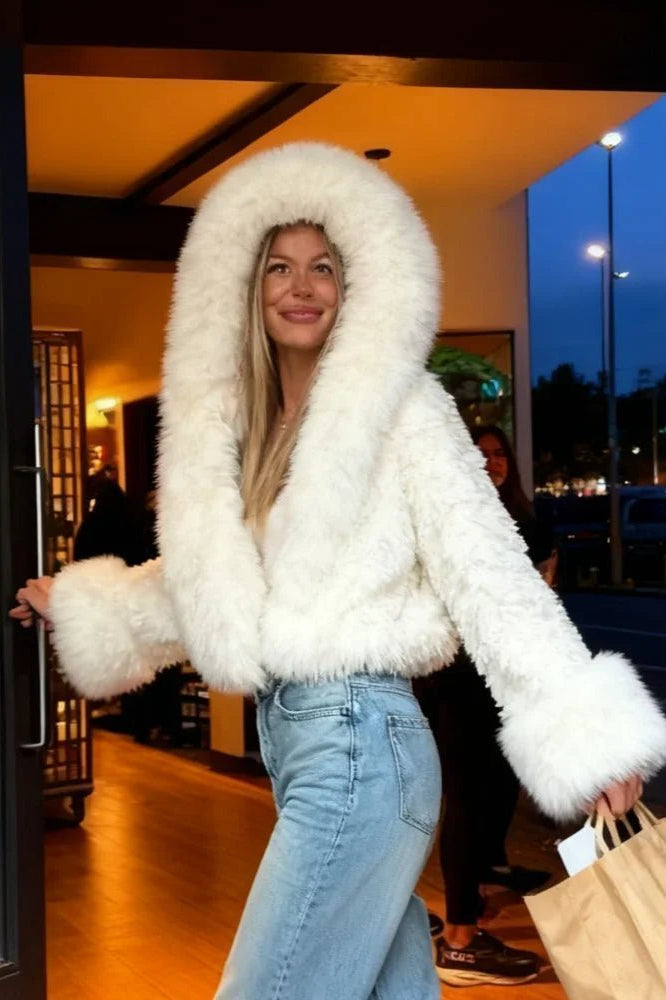 SOKYND Shelby Faux Fur Jacket Coats & Jacketski1767356248743829275WhiteS