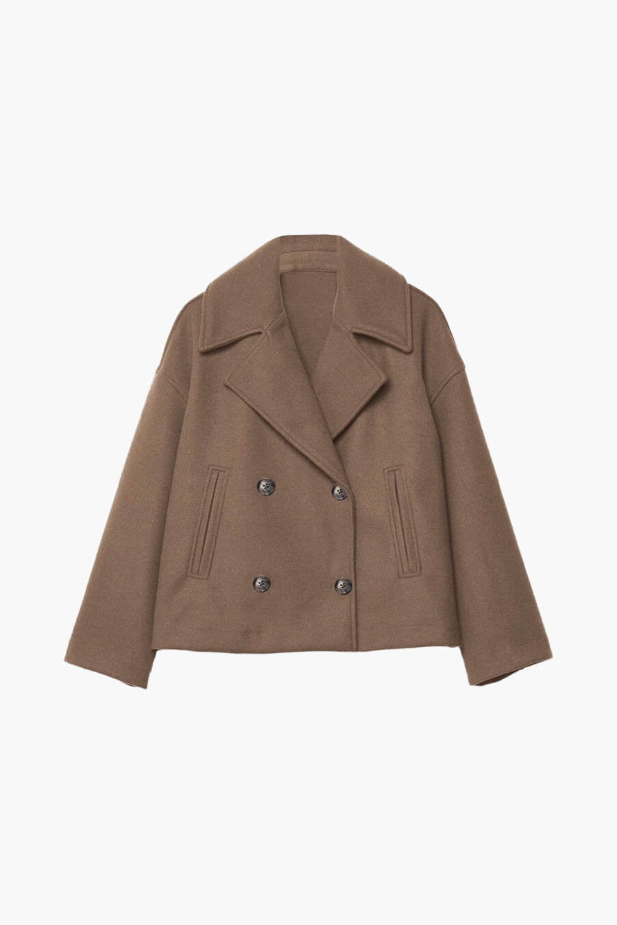 SOKYND Vannie Short Double - Breasted Coat Coats & JacketsEN1772777205894842301BrownXS