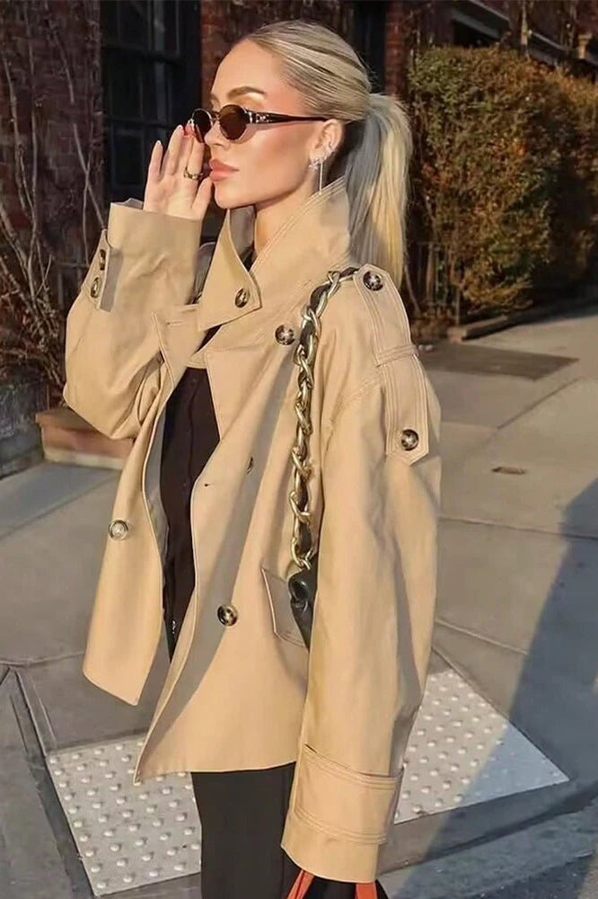 SOKYND Zoe Beige Double Breasted Trench CoatSOKYND-986391-BEI-M-56759BeigeM
