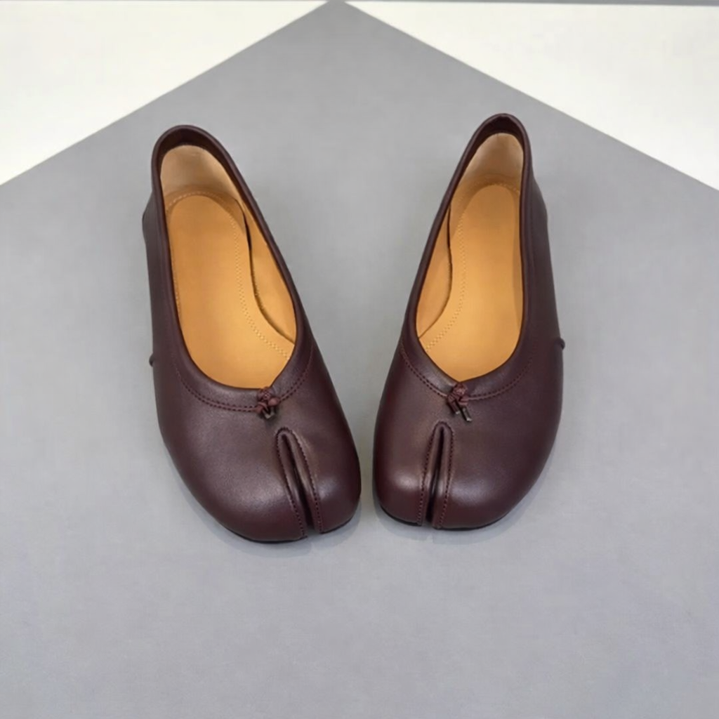Kaira Split-Toe Leather Mules