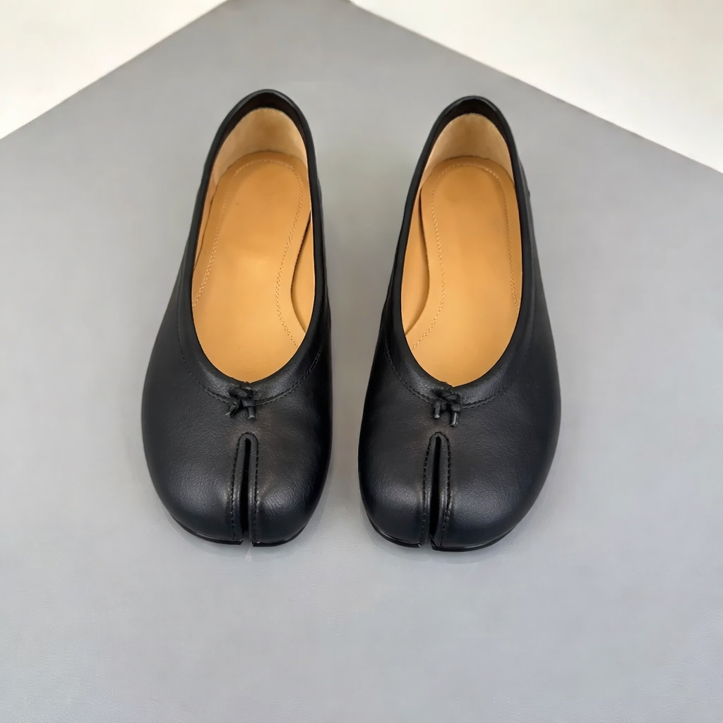 Kaira Split-Toe Leather Mules