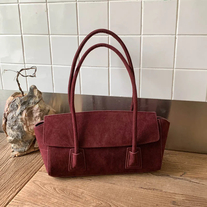 Sac bandoulière Alicia en suède vintage