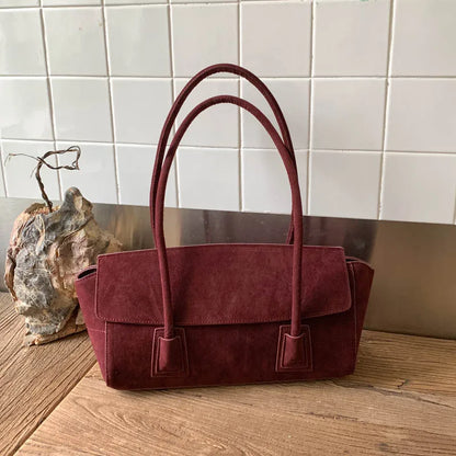 Sac bandoulière Alicia en suède vintage