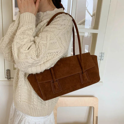 Sac bandoulière Alicia en suède vintage