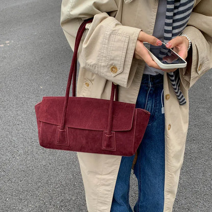 Sac bandoulière Alicia en suède vintage