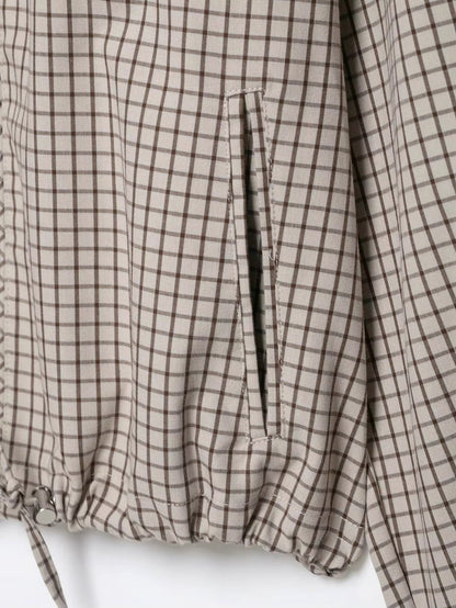 Mila Plaid Hooded Cropped Jacket